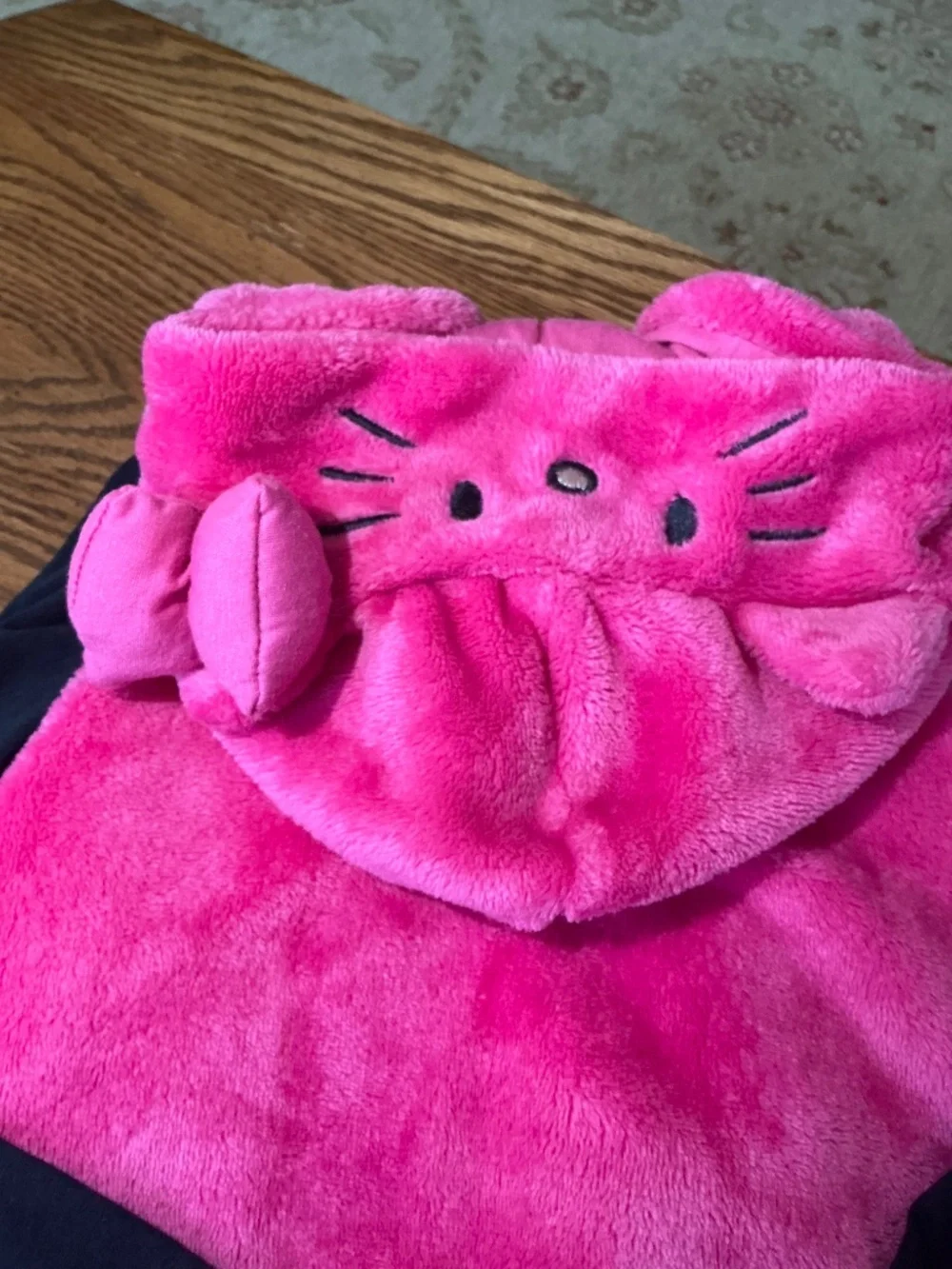 Hello Kitty Full Zip Faux Fur Hooded Vest w/ Top in Pink Combo Sz 3T EUC $48R